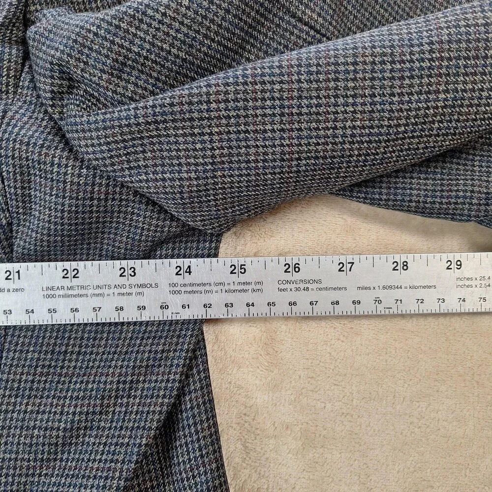 Lauren Ralph Lauren Sport Coat Mens 50R Gray Wool Check Tweed Single Vent 2 Btn